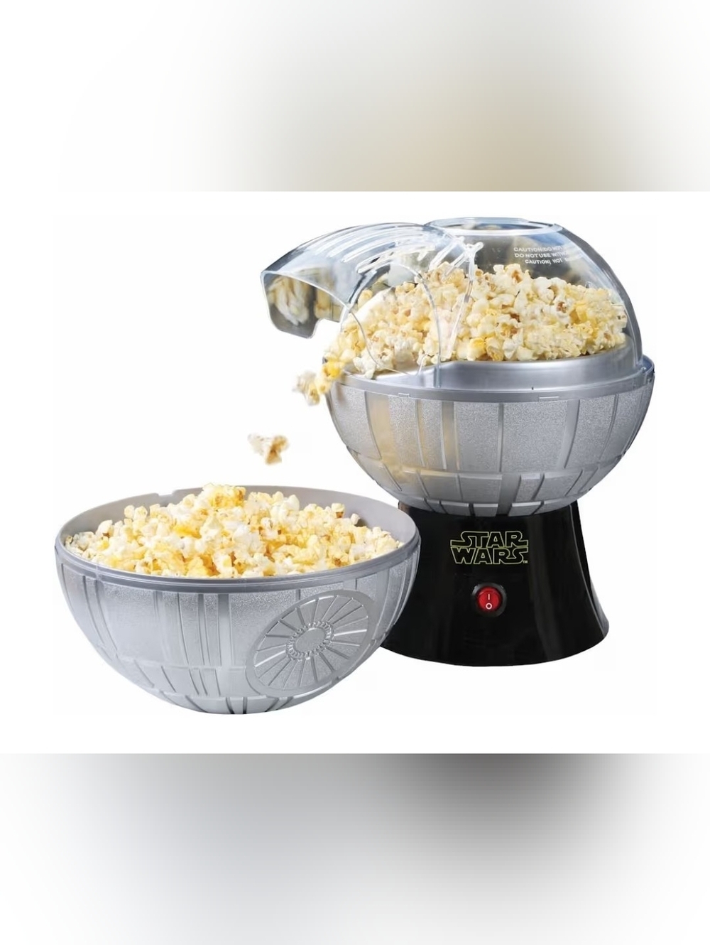 Uncanny Brands Star Wars Death Star Popcorn Maker - Silver & Black